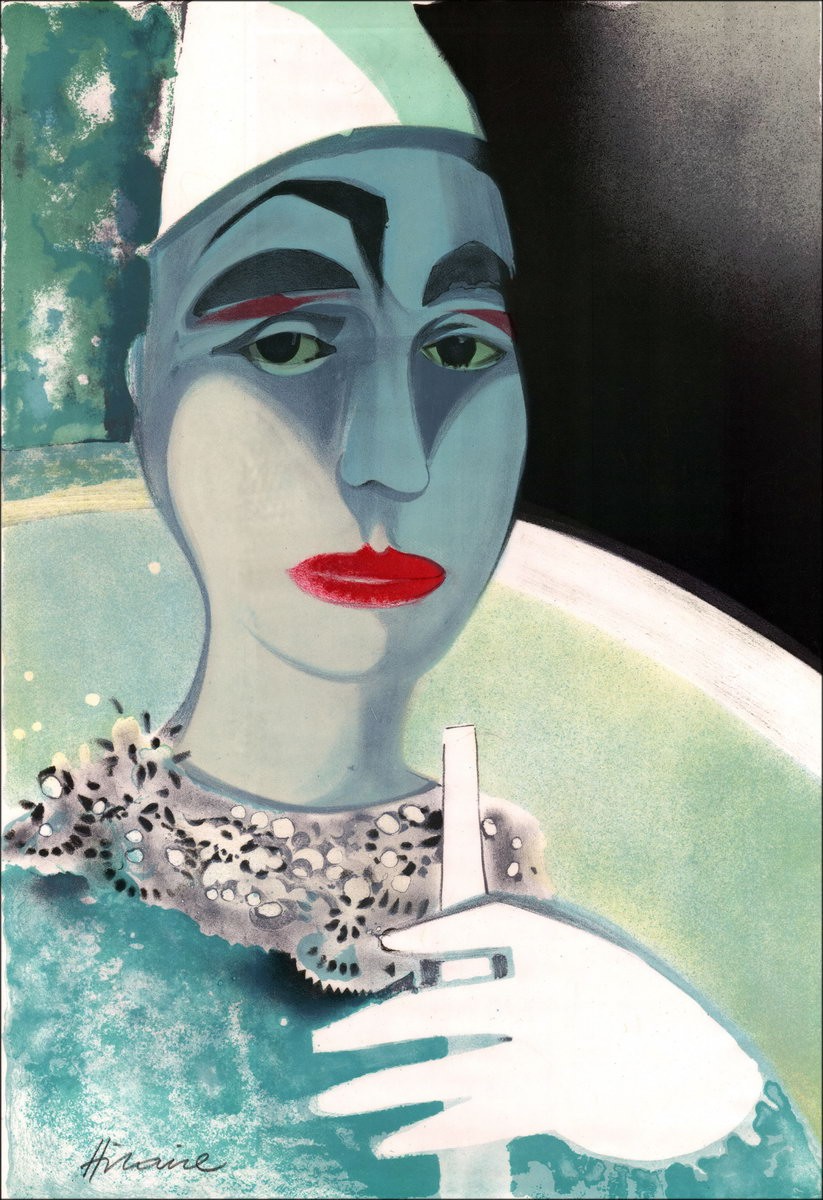 Camille Hilaire: The Circus, The White Clown - Original signed lithograph, 1974