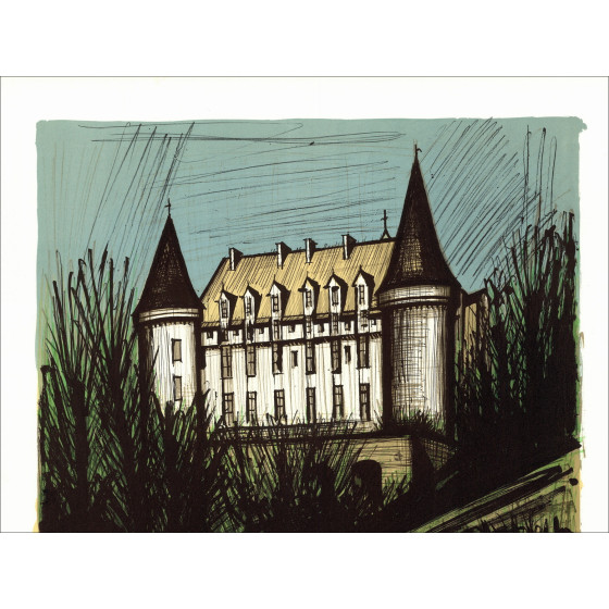 Bernard Buffet - Schloss Rochechouart, Lithografie 1981