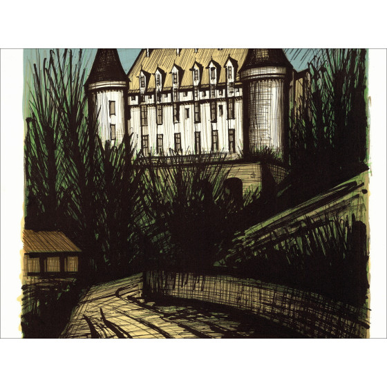 Bernard Buffet - Château de Rochechouart, lithograph 1981