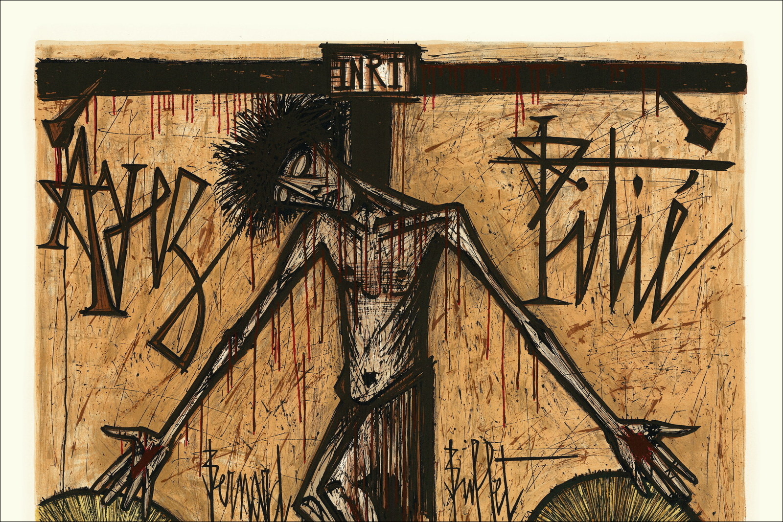 Bernard Buffet - Tener Pity 1961, Litografía original firmada