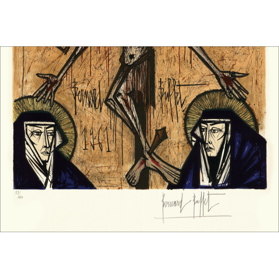 Bernard Buffet - Mitleid 1961, Original-Lithographie unterzeichnet