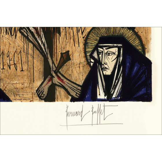 Bernard Buffet - Mitleid 1961, Original-Lithographie unterzeichnet
