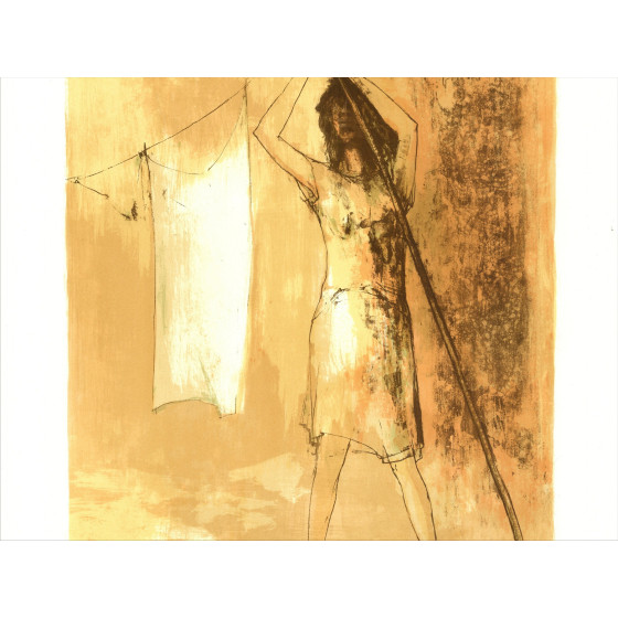 JANSEM Jean - Originele lithografie "Les quais" 56x76cm - 1966