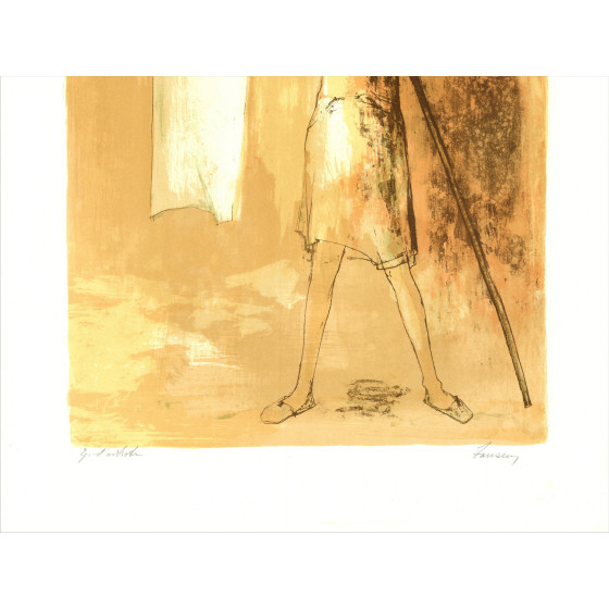 JANSEM Jean - Litografía original "Les quais" 56x76cm - 1966