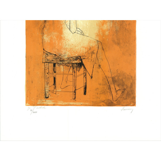 JANSEM Jean - Original lithograph "The Quays" 56x76cm - 1966