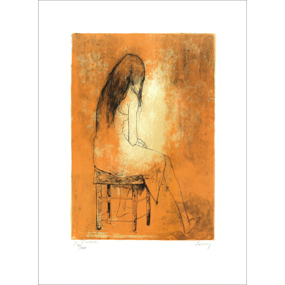 JANSEM Jean - Original Lithographie "Les quais" 56x76cm - 1966