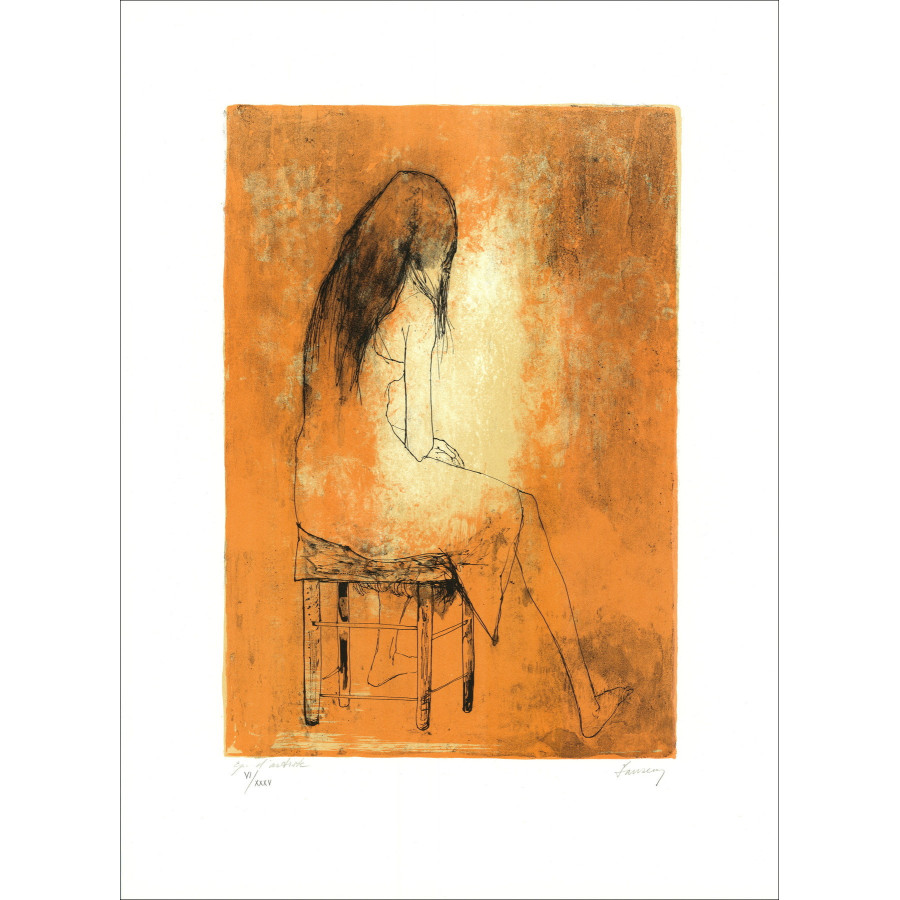 JANSEM Jean - Original lithograph "The Quays" 56x76cm - 1966