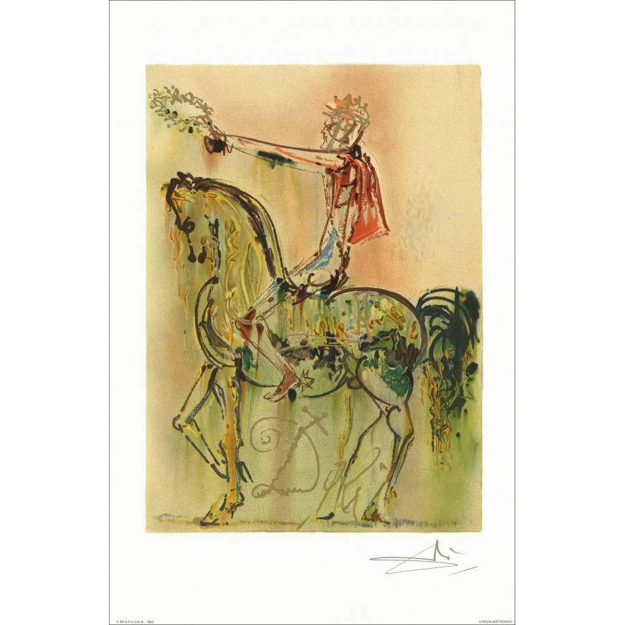 Salvador Dali - Dalinian Horses, Roman Knight 1983