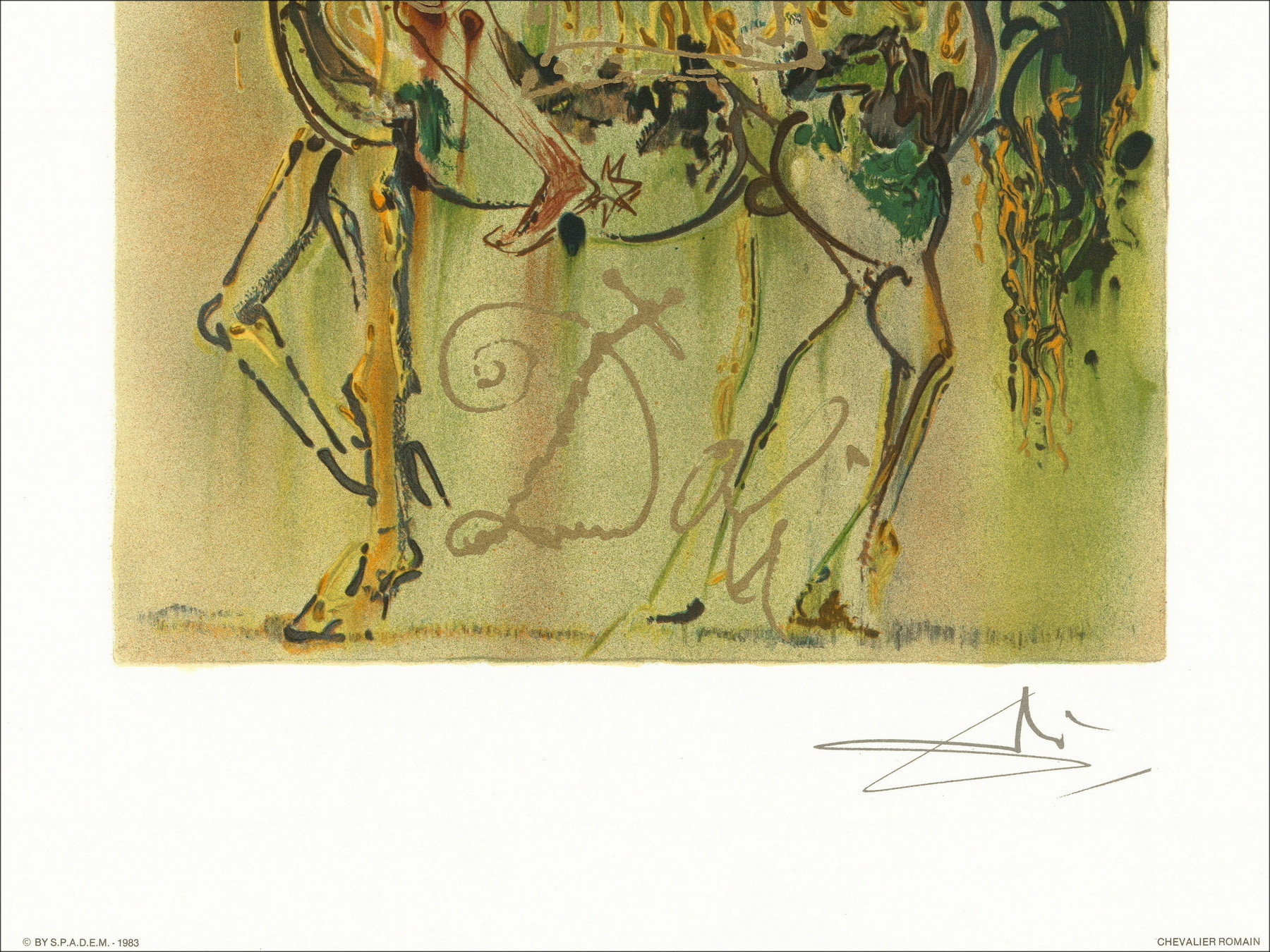 Salvador Dali - Cavalli daliniani, Cavaliere Romano 1983