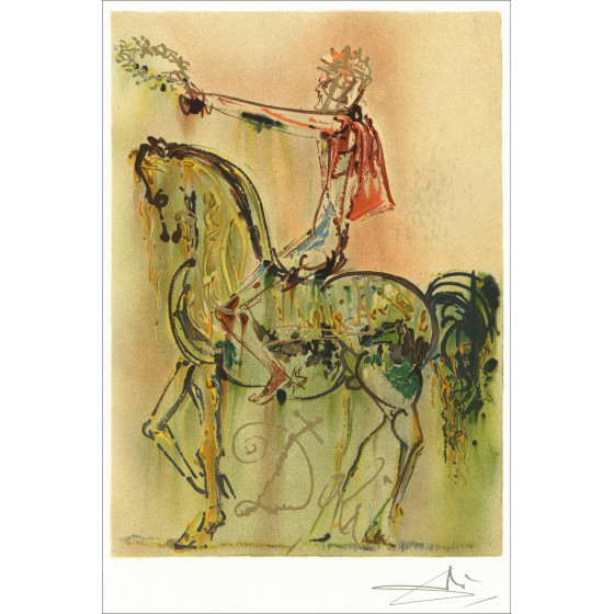 Salvador Dali - Dalinian Horses, Roman Knight 1983