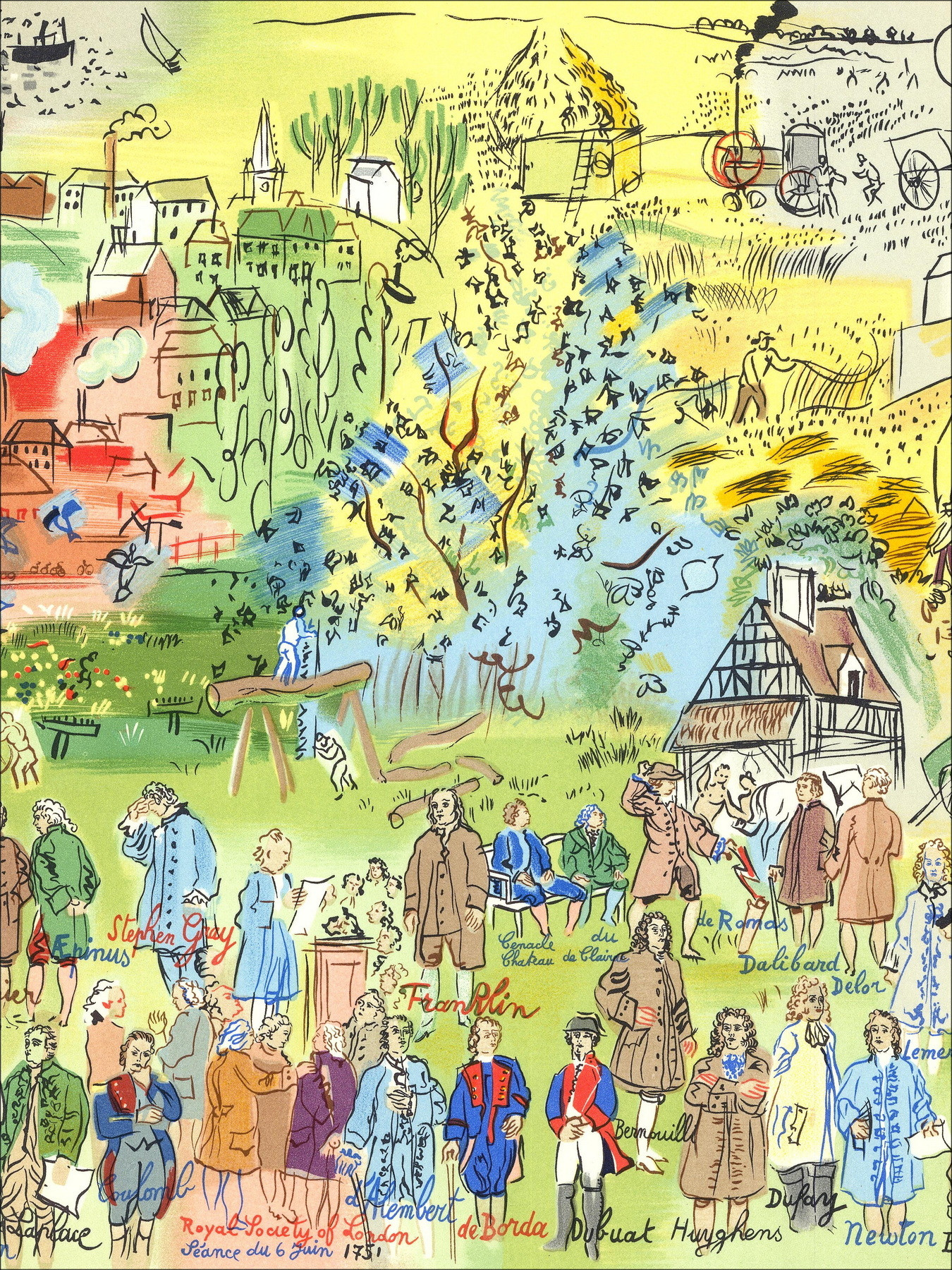 Raoul Dufy - Die Elektrizitätsfee, Lithographie Mourlot 1965.