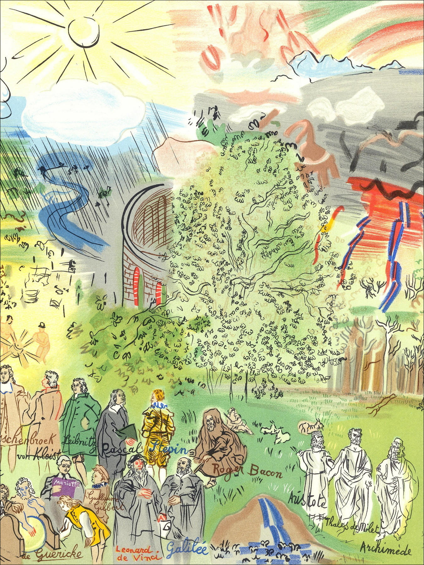 Raoul Dufy - Die Elektrizitätsfee, Lithographie Mourlot 1965.