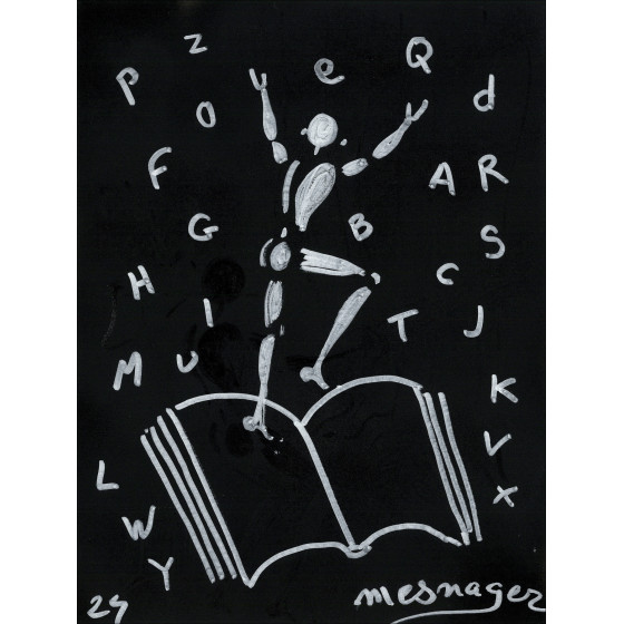 Jérôme Mesnager - Der Mann in Weiß, das Alphabet, Originalwerk