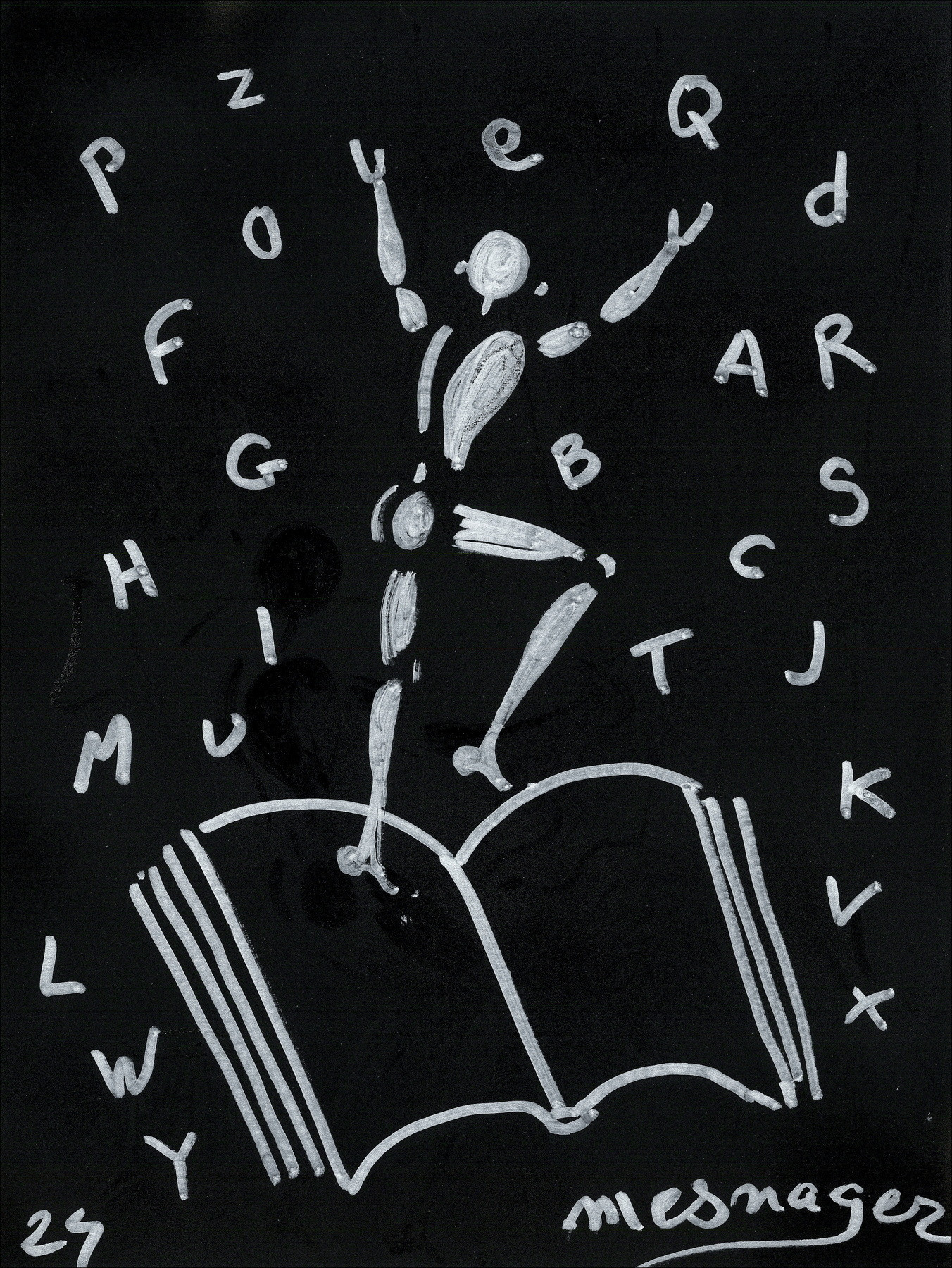Jérôme Mesnager - The Man in White, the alphabet, original work
