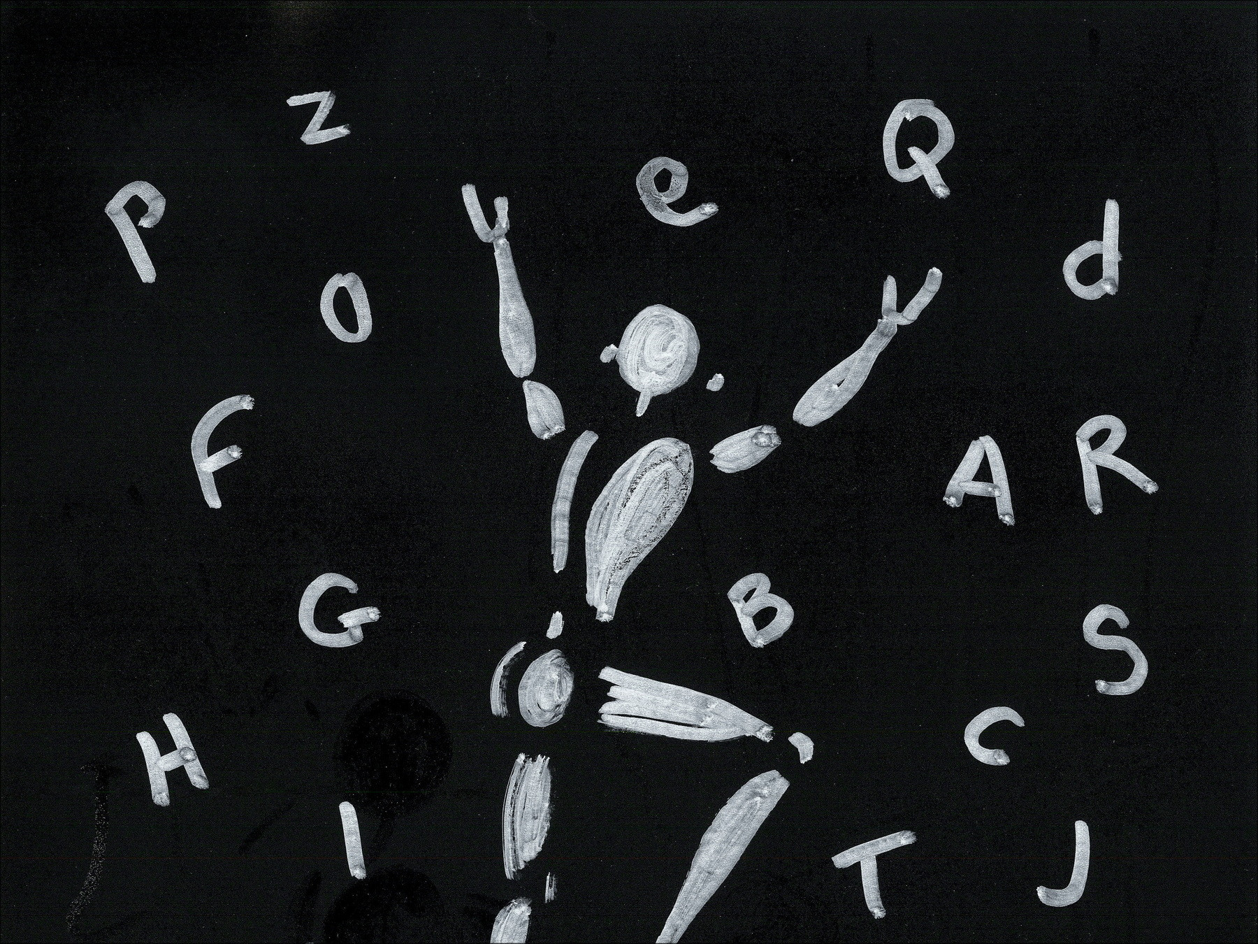 Jérôme Mesnager - The Man in White, the alphabet, original work