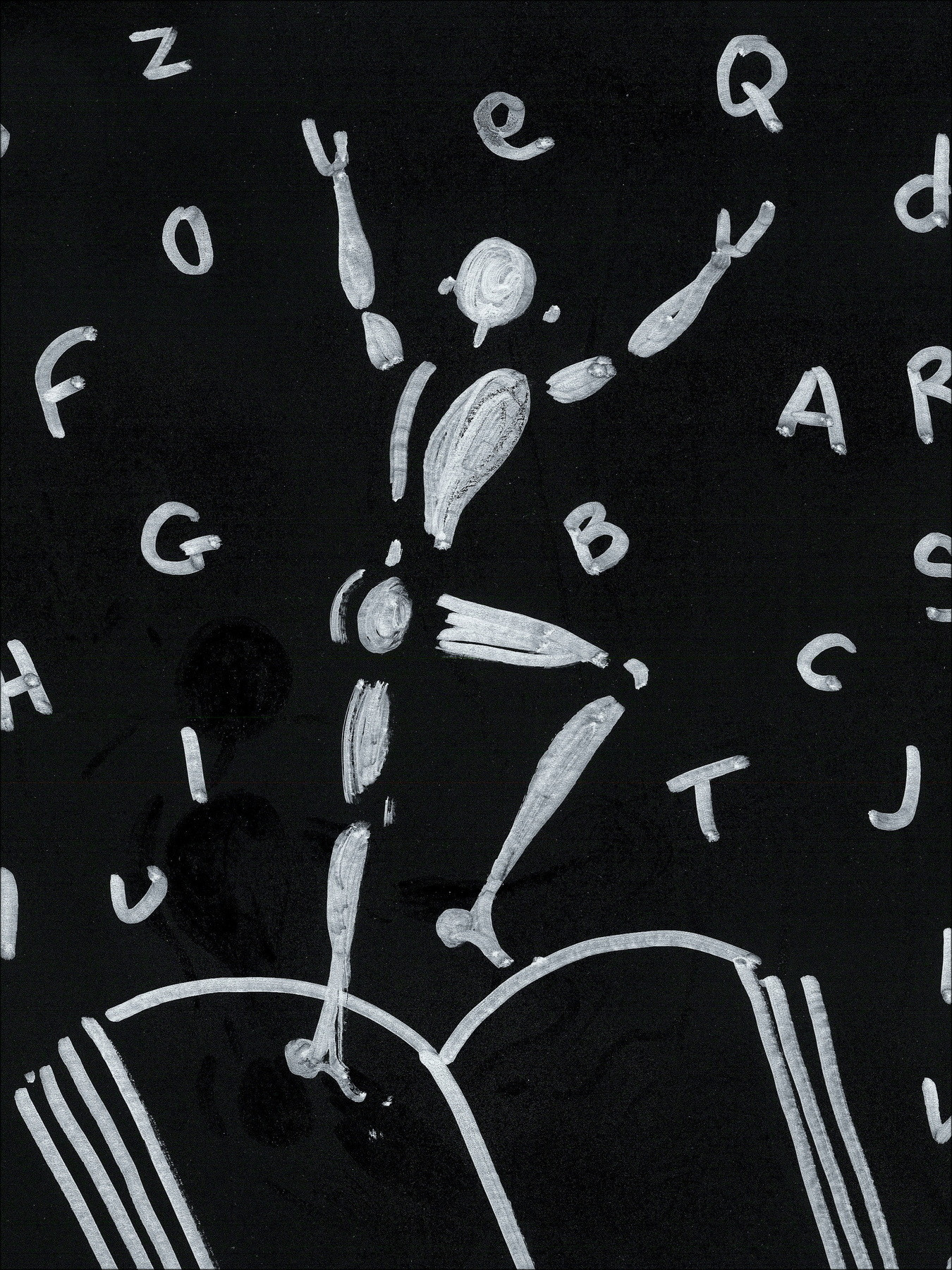 Jérôme Mesnager - The Man in White, the alphabet, original work