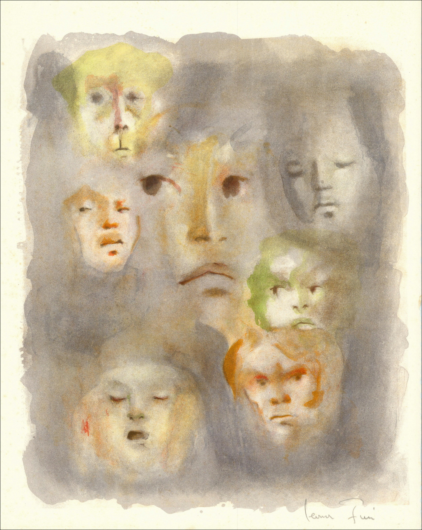 Leonor Fini - Retrato 4 - 1967, litografía original firmada
