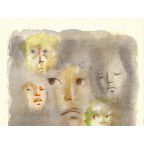 Leonor Fini - Portret 4 - 1967, originele gesigneerde lithografie