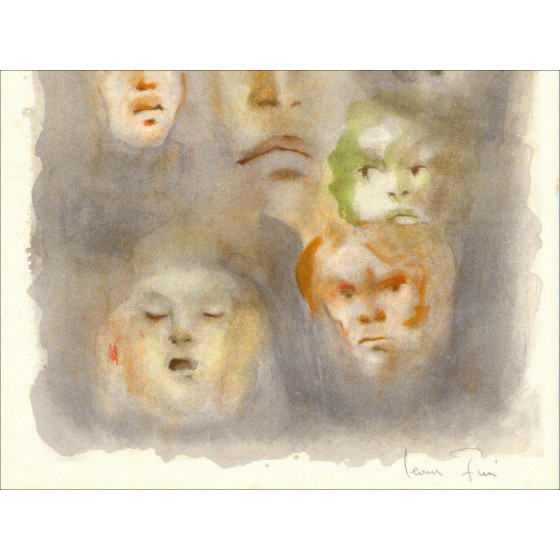 Leonor Fini - Ritratto 4 - 1967, litografia originale firmata