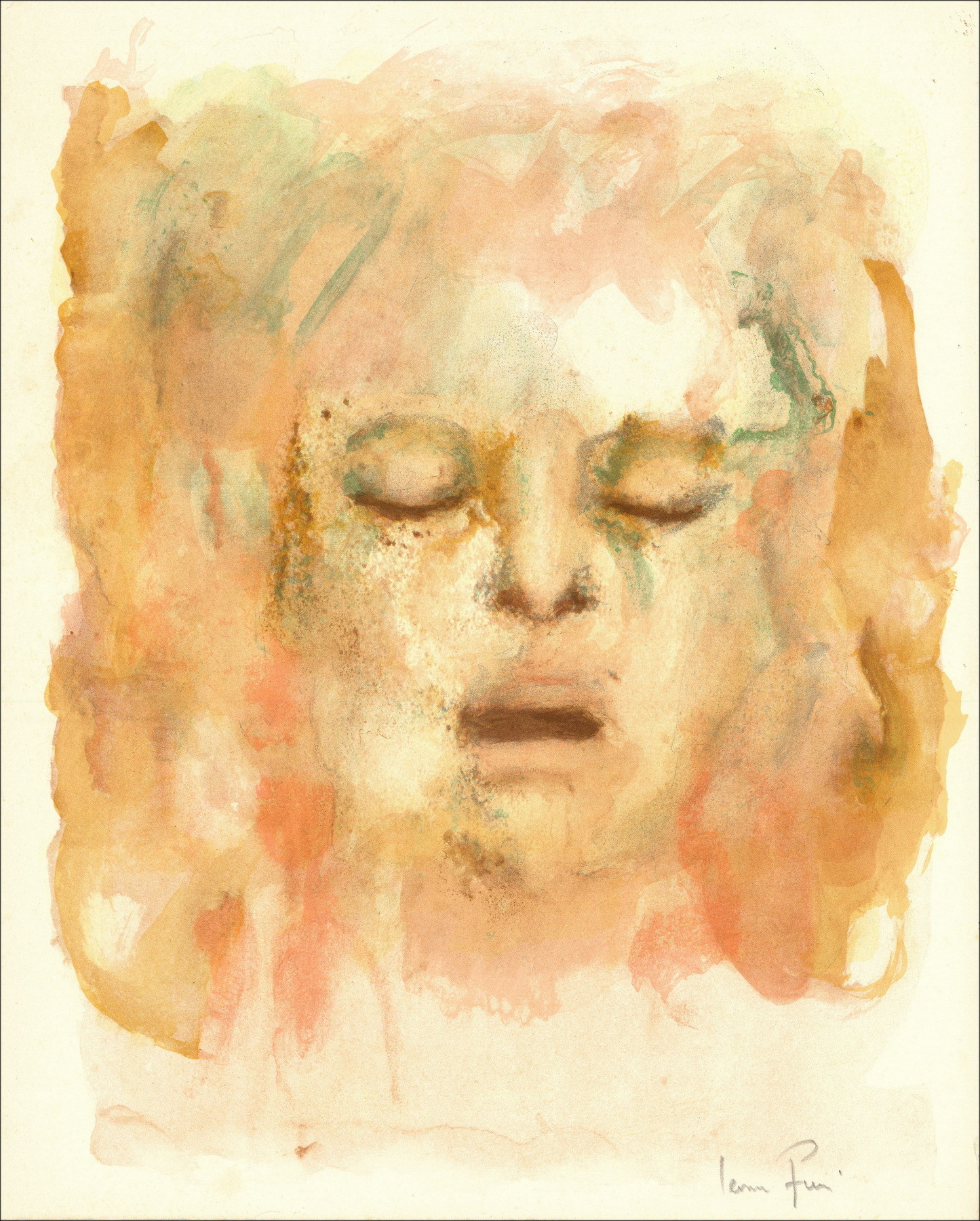 Leonor Fini - Retrato 5 - 1967, litografía original firmada