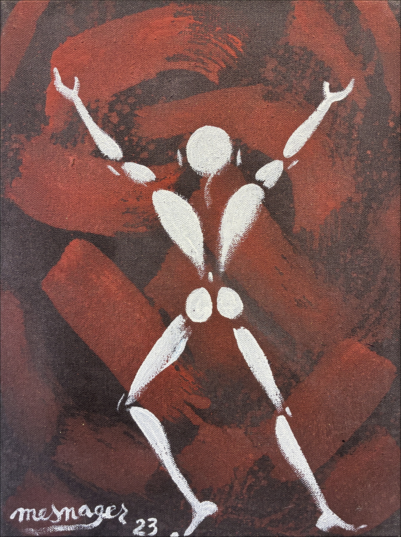 Jérôme Mesnager – L’homme en blanc circa 2023 | Dipinto originale