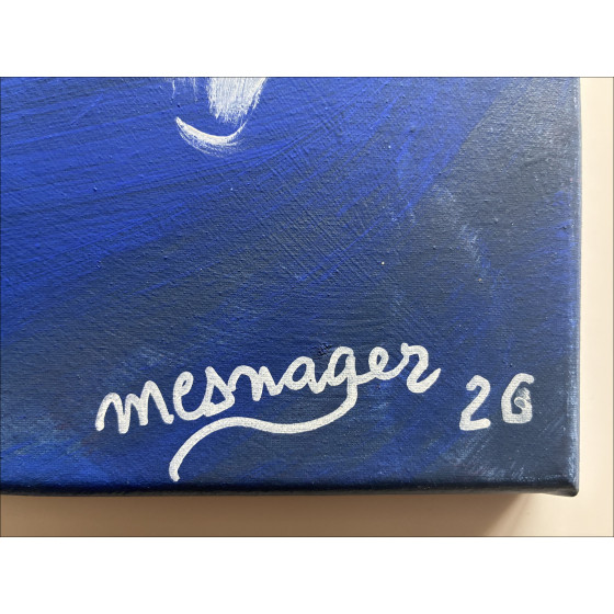 Jérôme Mesnager Der Mann in Weißblau, Originalgemälde