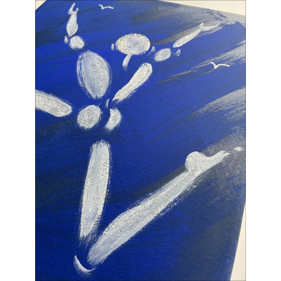 Jérôme Mesnager El Hombre de blanco azul, pintura original