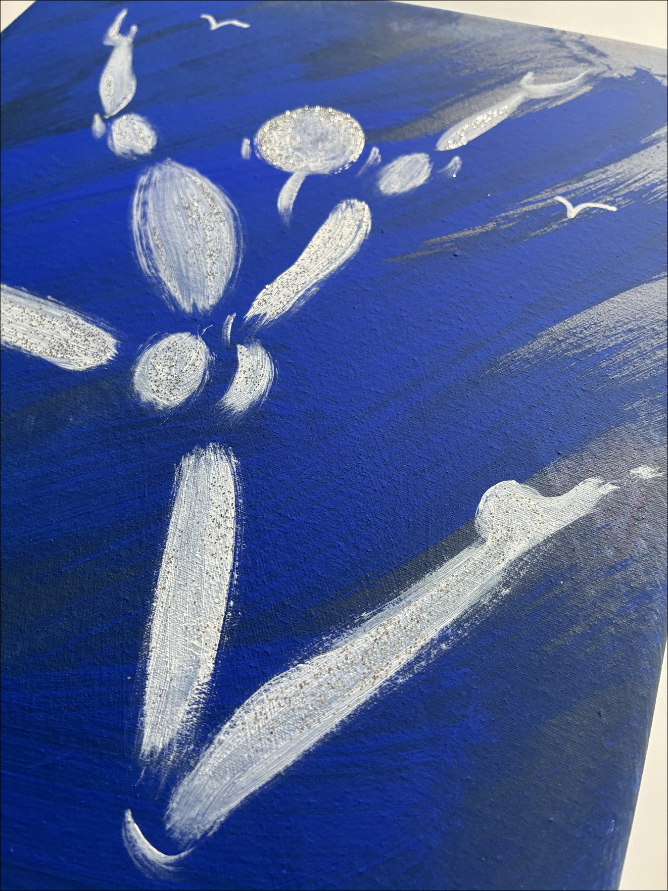Jérôme Mesnager El Hombre de blanco azul, pintura original