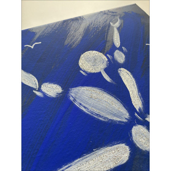 Jérôme Mesnager The Man in White Blue, original painting