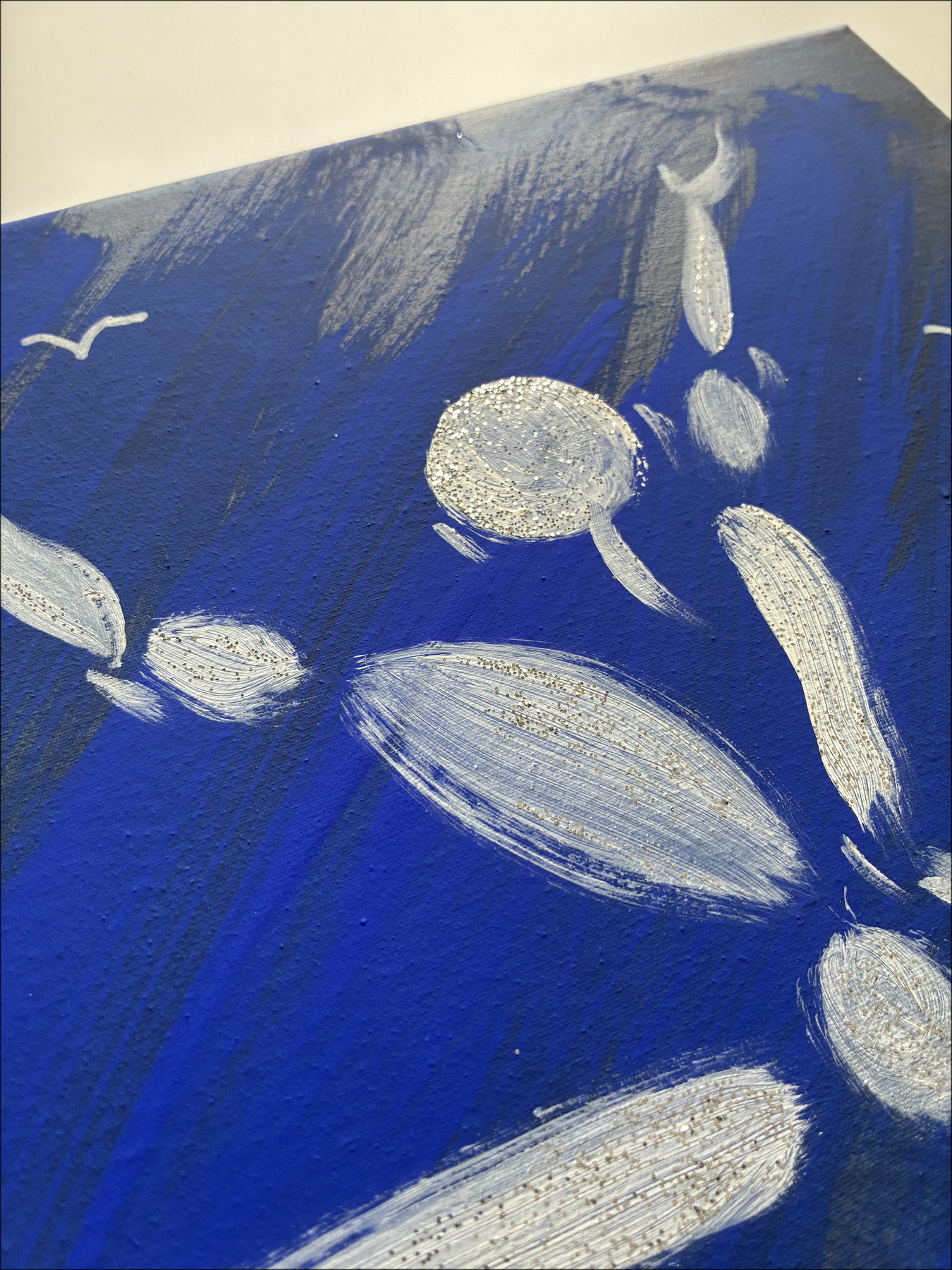 Jérôme Mesnager Der Mann in Weißblau, Originalgemälde