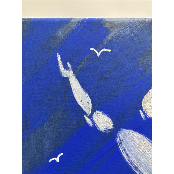 Jérôme Mesnager L’Homme en blanc bleu, dipinto originale