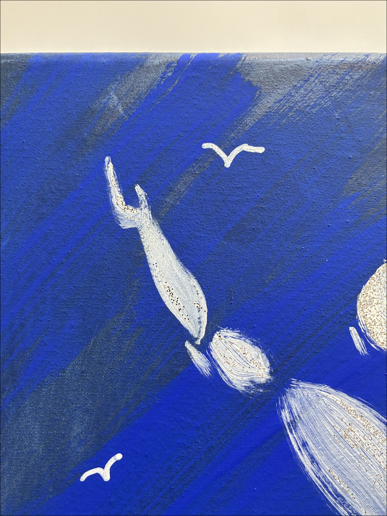 Jérôme Mesnager Der Mann in Weißblau, Originalgemälde