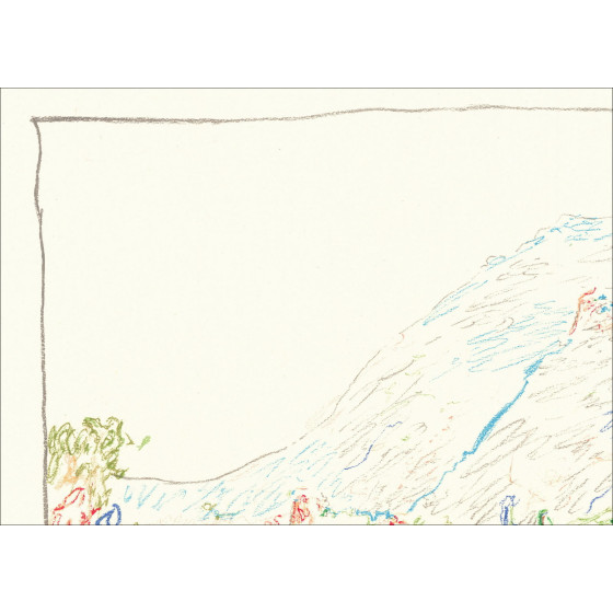 Marko Čelebonović - Litografia di Mollens-sur-Ouvèze, firmata