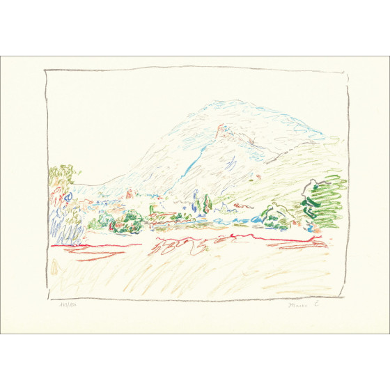 Marko Čelebonović - Lithograph of Mollens-sur-Ouvèze, signed