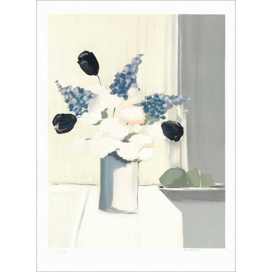 Pierre-Gérard Langlois - Bouquet of flowers, signed lithograph