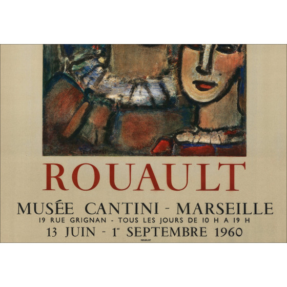 ROUAULT Georges - Lithograph "Exhibition Musée Cantini, Marseille" 76x53cm - 1960