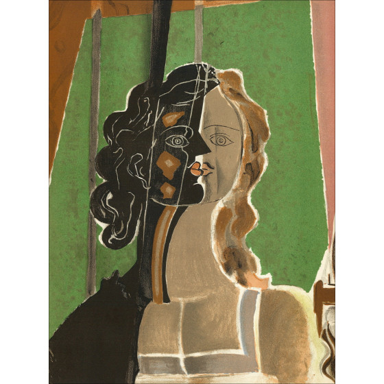 Georges Braque - Portret van een vrouw, lithografie Mourlot 1939