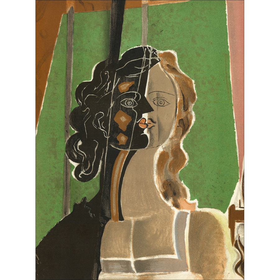 Georges Braque - Portret van een vrouw, lithografie Mourlot 1939
