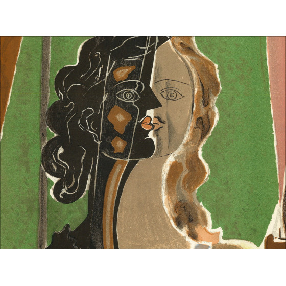 Georges Braque - Ritratto di donna, litografia Mourlot 1939