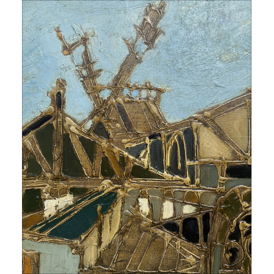 Michel De Alvis - De molens van Montmartre, olieverf op doek