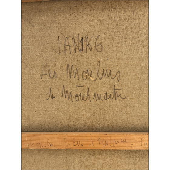 Michel De Alvis - De molens van Montmartre, olieverf op doek