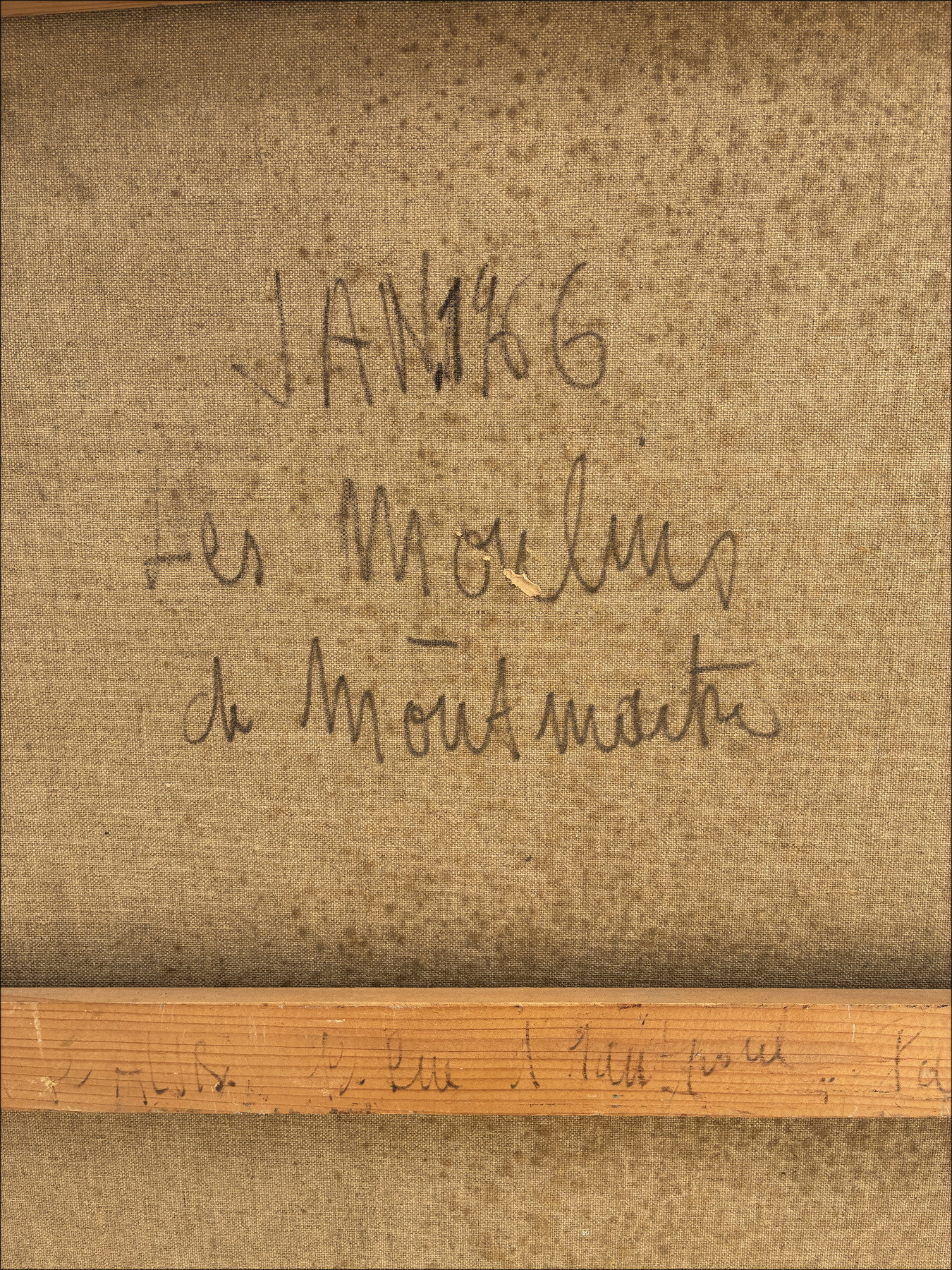 Michel De Alvis - De molens van Montmartre, olieverf op doek