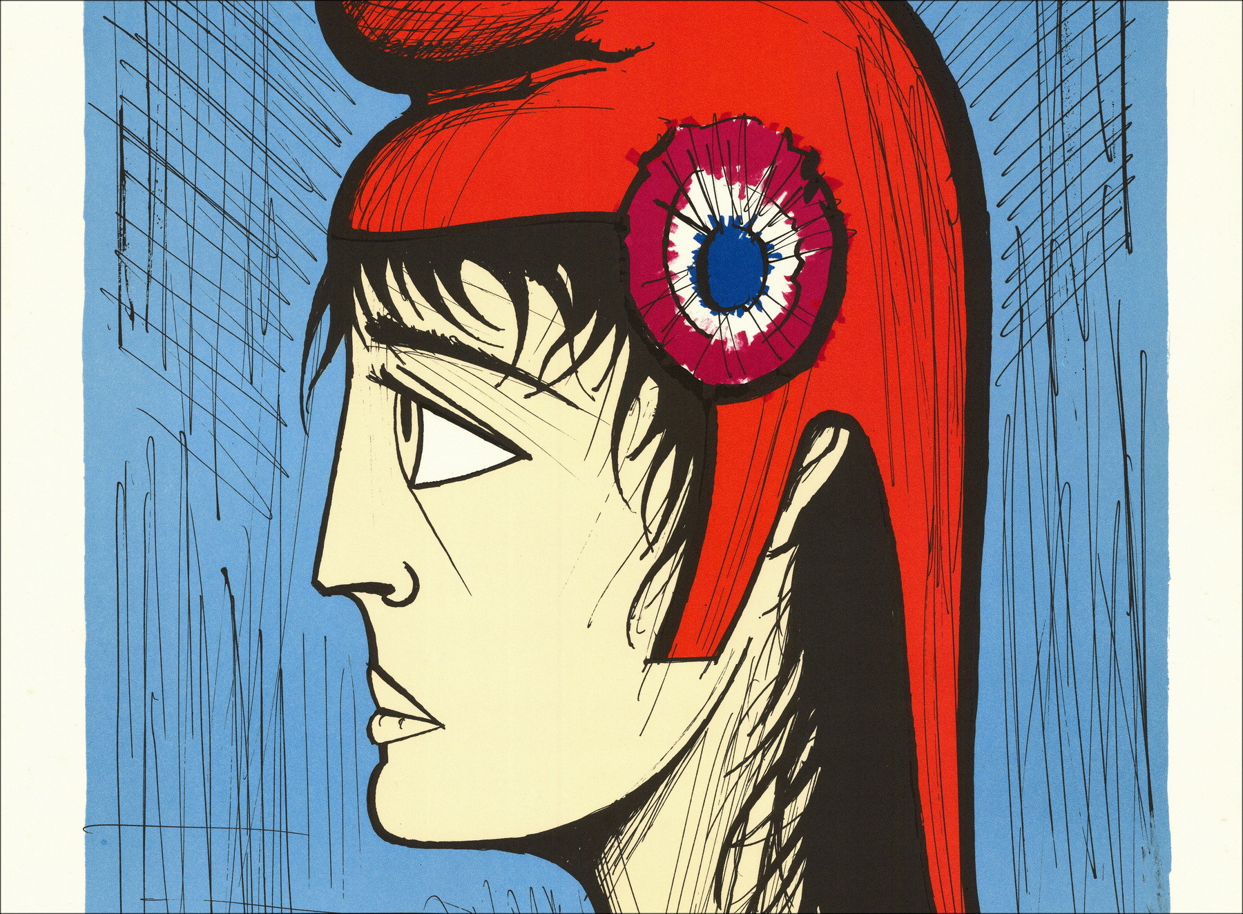 Bernard Buffet - Marianne (1989) | Originele gesigneerde lithografie