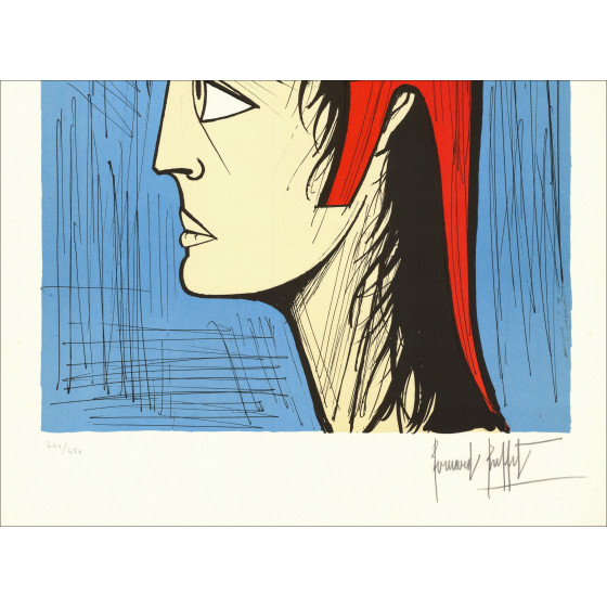 Bernard Buffet - Marianne (1989) | Litografía original firmada.