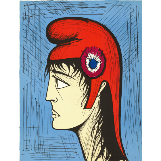Bernard Buffet - Marianne (1989) | Litografia originale firmata