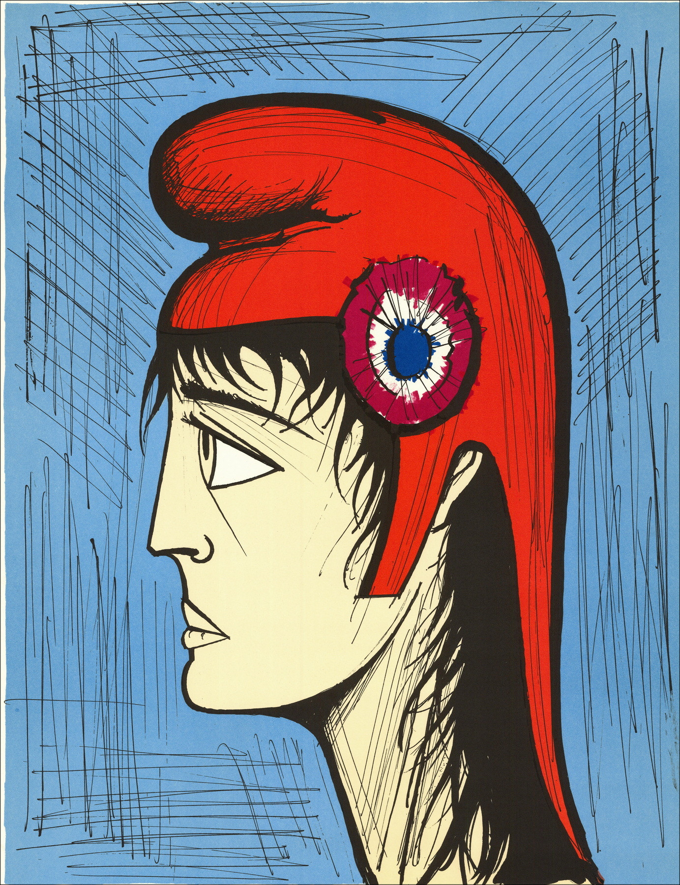 Bernard Buffet – Marianne (1989) | Lithographie originale signée