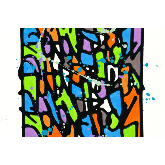 JonOne - HPM 2018-V1, obra única firmada en 2018.