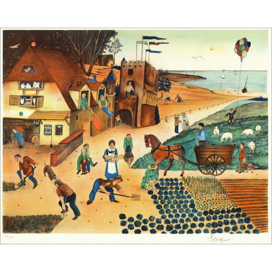 Budgetreeks - Originele lithografie, gesigneerd en genummerd