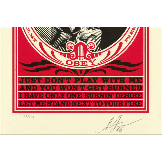 copy of SHEPARD FAIREY (OBEY) - Serigraphy "PRINT AND DESTROY - LETTERPRESS" 33x25cm - 2015