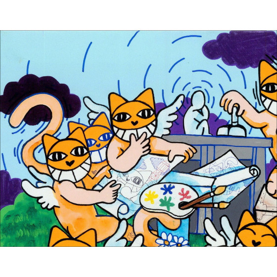 Compre litographie m.chat - m.chat y sus maestros
